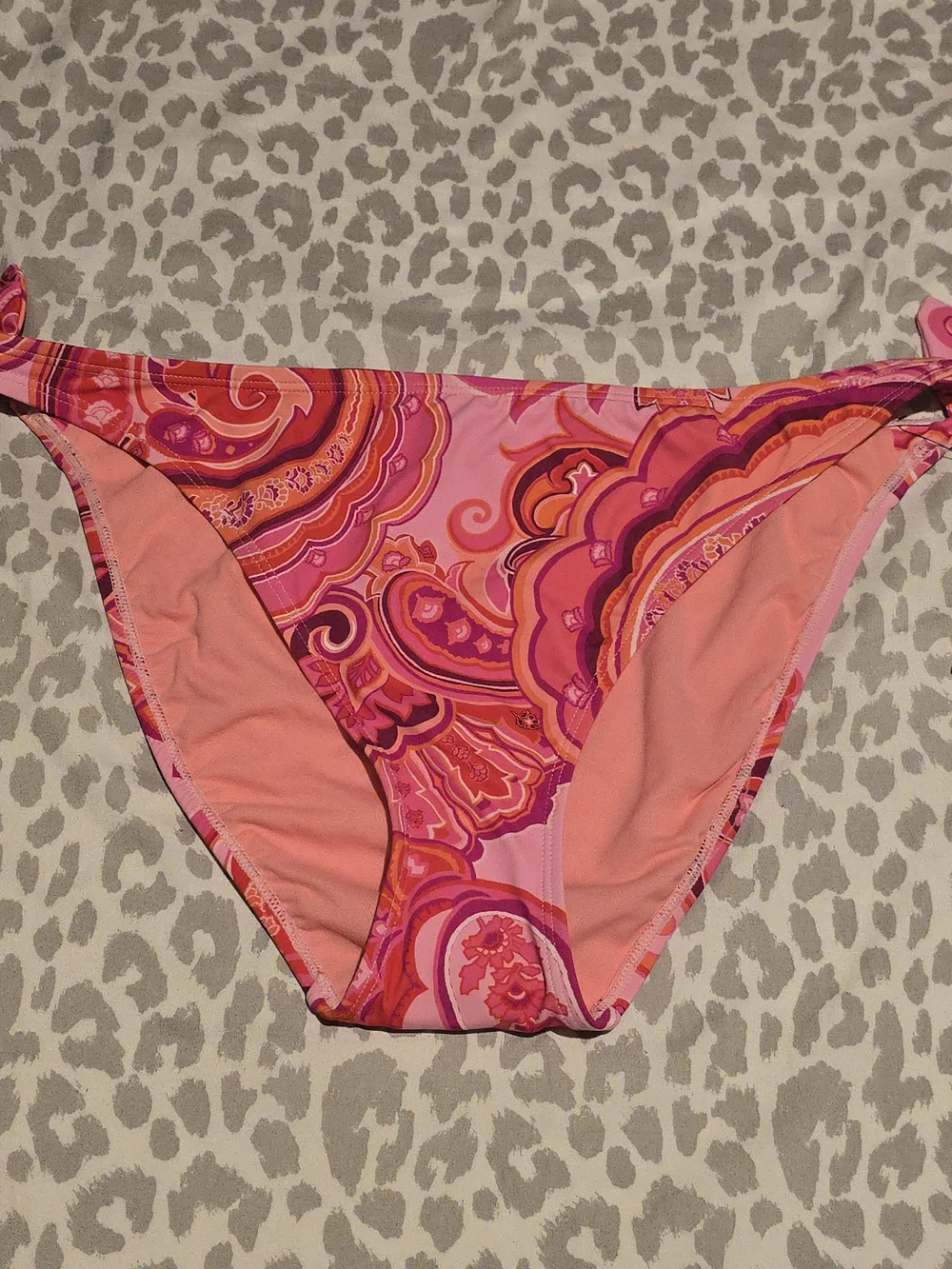 Lauren Ralph Lauren Pink & Coral Paisley Halter Bikini